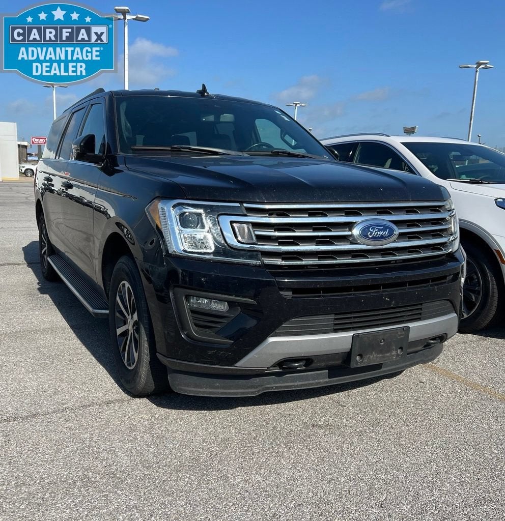 2019 Ford Expedition Max XLT in Black — front three-quarter view