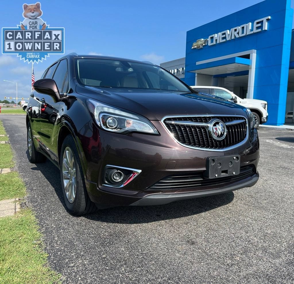 2020 Buick Envision Essence in Espresso Metallic — front three-quarter view