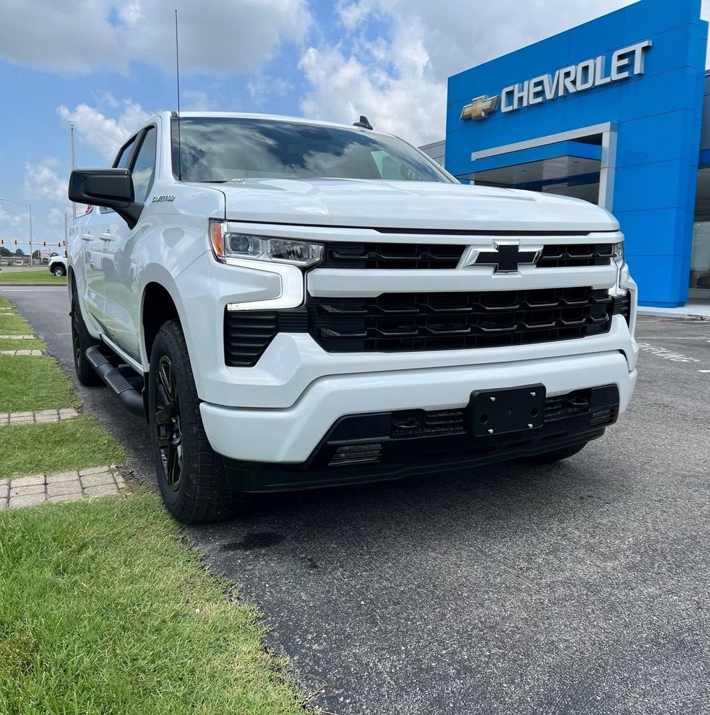 2026 Chevrolet Silverado 1500 RST in Summit White — front three-quarter view