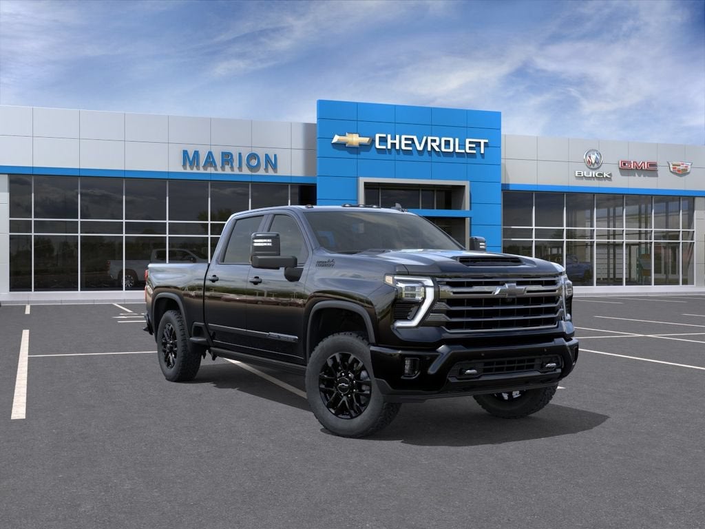 2026 Chevrolet Silverado 2500 HD High Country in Black — front three-quarter view