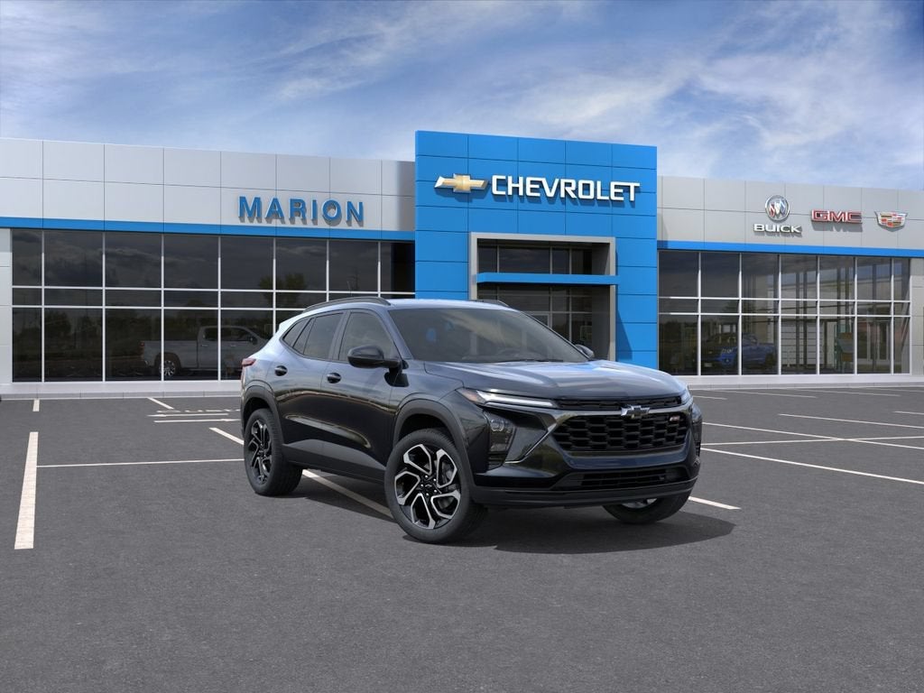 2026 Chevrolet Trax 2RS in Mosaic Black Metallic — front three-quarter view