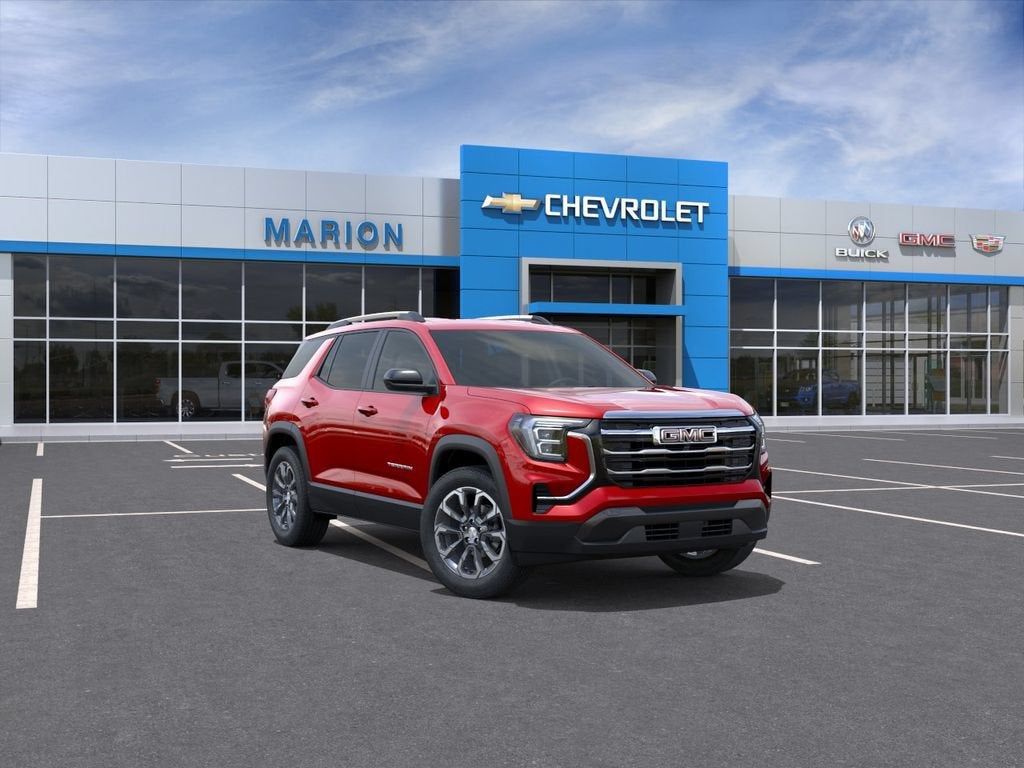 2027 GMC Terrain AWD Elevation in Volcanic Red Tintcoat — front three-quarter view