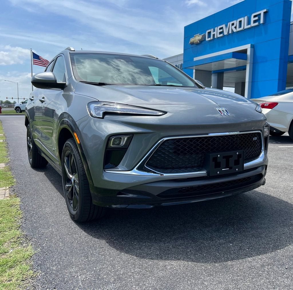 2026 Buick Encore GX Sport Touring in Moonstone Gray Metallic — front three-quarter view